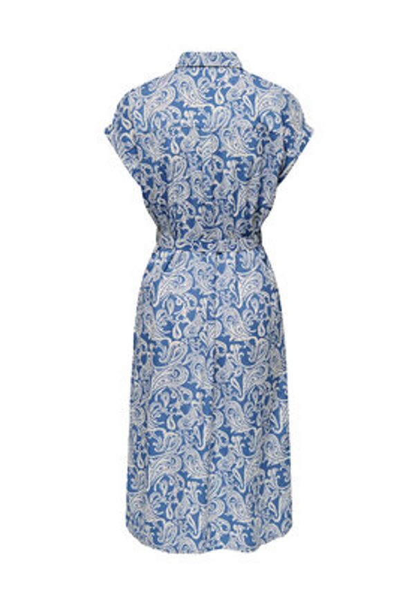 only - ONLY Sukienka koszulowa Hannover 15191953 Niebieski Regular Fit. Kolor: niebieski. Materiał: syntetyk. Typ sukienki: koszulowe