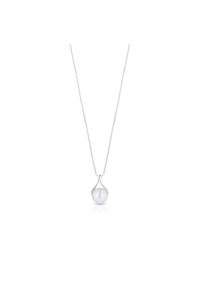 W.KRUK - Wisiorek srebrny z perłą. Materiał: srebrne. Kolor: srebrny. Wzór: ze splotem. Kamień szlachetny: perła
