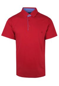 Bartex - Koszulka POLO, Czerwona Casualowa, Krótki Rękaw, Jednokolorowa, T-shirt -BARTEX. Okazja: na co dzień. Typ kołnierza: polo. Kolor: czerwony. Materiał: bawełna. Długość rękawa: krótki rękaw. Długość: krótkie. Styl: casual #1