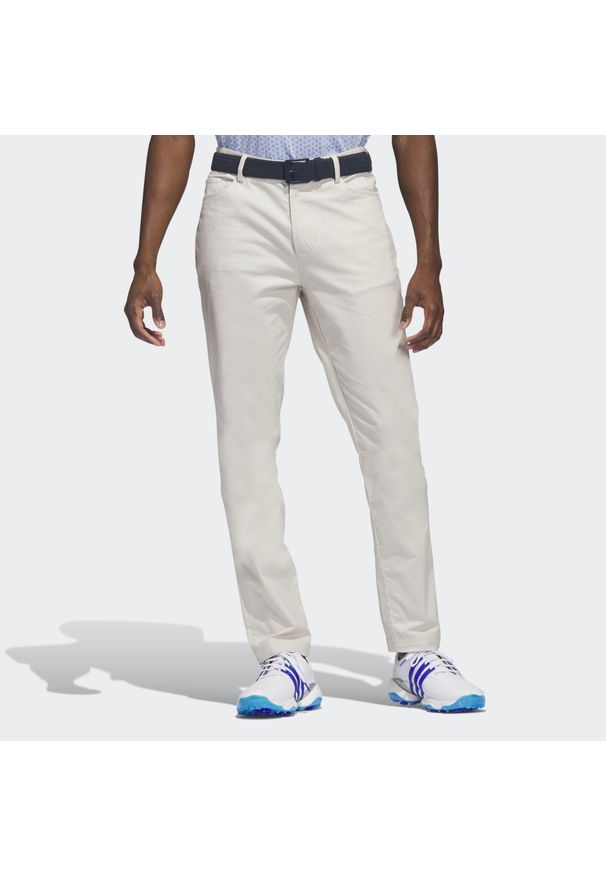 Spodnie do golfa męskie Adidas Go-To 5-Pocket Golf Pants. Kolor: beżowy. Sport: golf