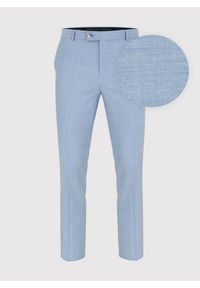 Pako Lorente - PAKO LORENTE – Niebieskie spodnie garniturowe P22SP-6G-004-N-S. Kolor: niebieski. Materiał: wełna, elastan. Wzór: gładki #3
