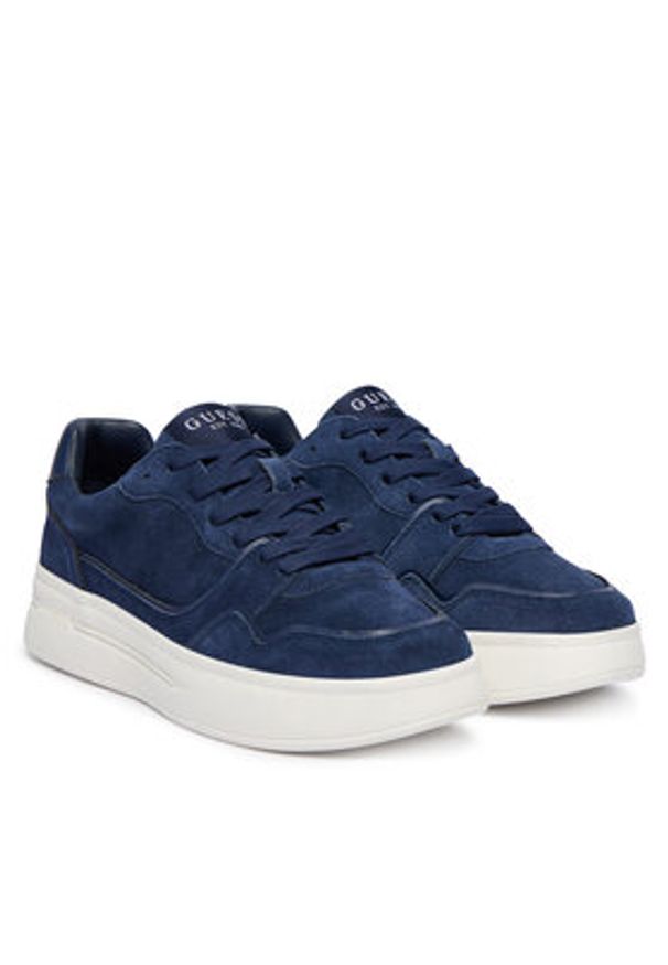 Guess Sneakersy FMFWIN SUE12 Granatowy. Kolor: niebieski. Materiał: zamsz, skóra