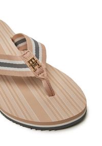 TOMMY HILFIGER - Tommy Hilfiger Japonki Im Th Print Beach Sandal FW0FW08370 Beżowy. Kolor: beżowy. Materiał: materiał. Wzór: nadruk #3