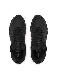 Calvin Klein Sneakersy Low Lace Up Lth HM0HM00317 Czarny. Kolor: czarny. Materiał: skóra