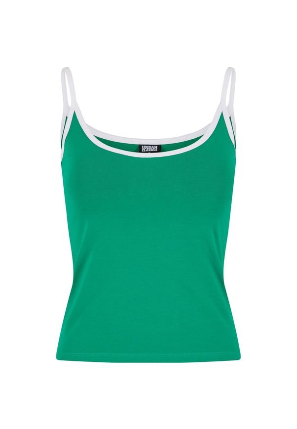 Damski tank top Urban Classics Contrast Basic (x2). Okazja: na co dzień. Kolor: biały, wielokolorowy, zielony. Styl: casual, elegancki
