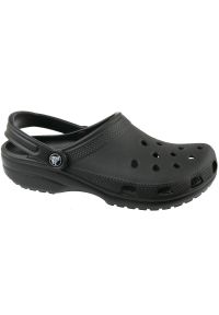 Klapki Crocs Classic 10001-001 czarne. Kolor: czarny. Materiał: materiał