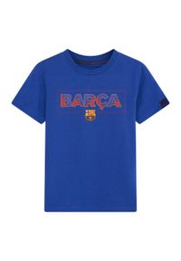 koszulka dziecięca FC Barcelona. Kolor: niebieski. Materiał: bawełna