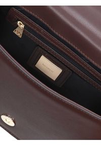 Kazar - Brązowa torebka damska. Kolor: brązowy. Wzór: paski. Materiał: zamszowe, skórzane #4