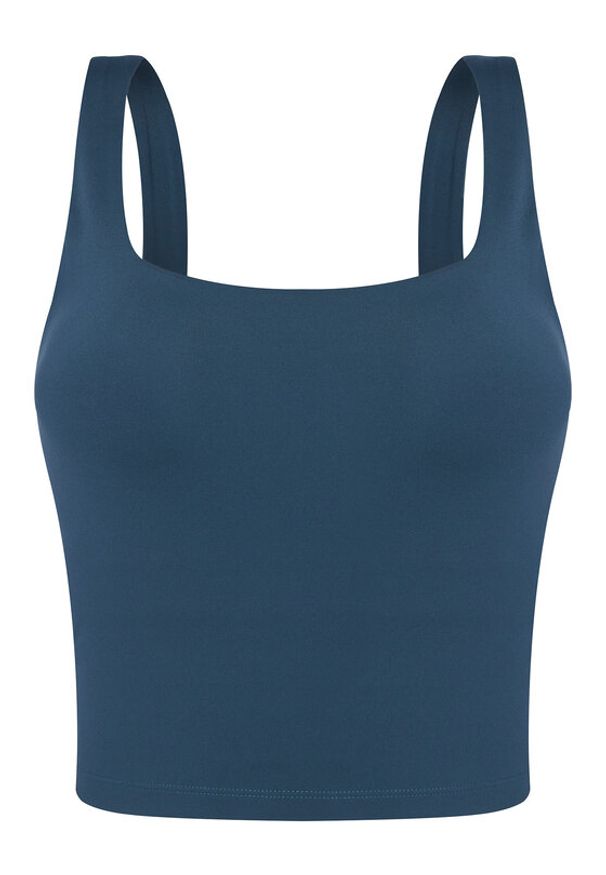 GIRLFRIEND COLLECTIVE - Girlfriend Collective Top Tommy 1045 Granatowy Slim Fit. Kolor: niebieski. Materiał: syntetyk