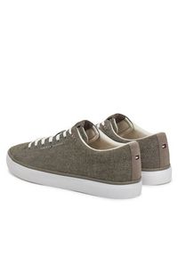 TOMMY HILFIGER - Tommy Hilfiger Tenisówki Th Hi Vulc Low Core Chambray FM0FM05389 Szary. Kolor: szary. Materiał: materiał #6