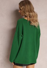 Renee - Zielony Sweter o Luźnym Kroju Enian. Kolor: zielony. Sezon: jesień, zima #5