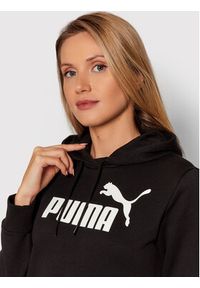 Puma Bluza Essentials Logo 586788 Czarny Regular Fit. Kolor: czarny. Materiał: bawełna