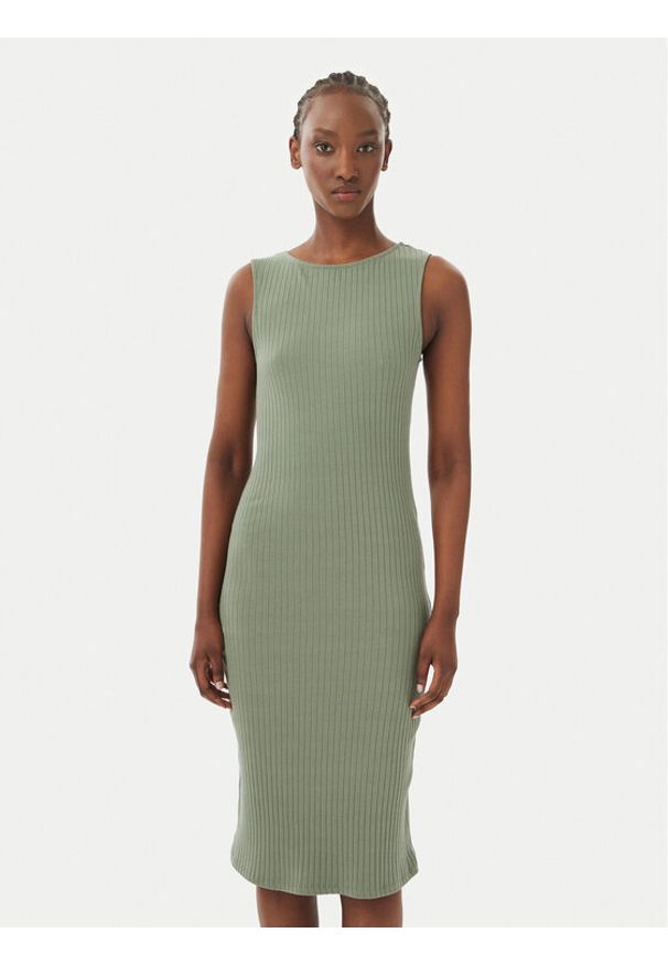 Vero Moda Sukienka codzienna Ruby 10343004 Khaki Slim Fit. Okazja: na co dzień. Kolor: brązowy. Materiał: bawełna. Typ sukienki: proste. Styl: casual
