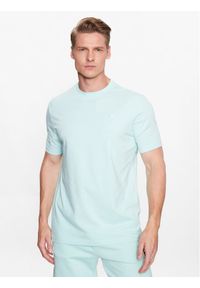 Karl Lagerfeld - KARL LAGERFELD T-Shirt 755055 532221 Niebieski Regular Fit. Typ kołnierza: dekolt w karo. Kolor: zielony. Materiał: bawełna