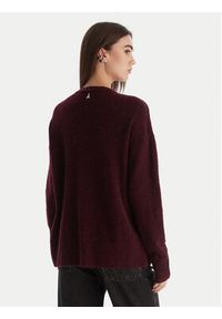 Patrizia Pepe Sweter 2K0326/K293-M536 Bordowy Regular Fit. Kolor: czerwony. Materiał: syntetyk #4