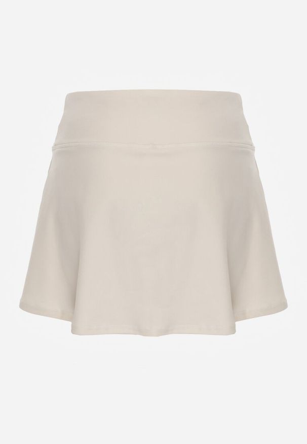 Renee - Białe Tenisowe Spódnico-Spodenki z Elastycznego Materiału Natennia. Okazja: na co dzień. Kolor: biały. Materiał: materiał. Styl: casual, sportowy