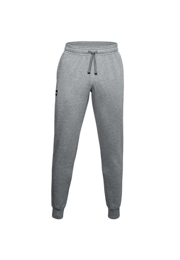 Under Armour - Spodnie Do Joggingu Męskie Polar Rival. Kolor: szary. Materiał: polar. Sport: bieganie