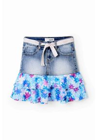 Desigual spódnica dziecięca kolor niebieski mini rozkloszowana. Kolor: niebieski #2