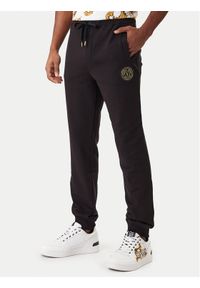 Versace Jeans Couture Spodnie dresowe 80GAAT03 CF01T Czarny Regular Fit. Kolor: czarny. Materiał: bawełna #1
