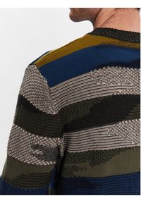 Sisley Sweter 1398T101G Kolorowy Regular Fit. Materiał: bawełna. Wzór: kolorowy #5