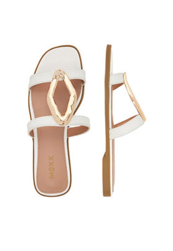 MEXX Klapki EO-WS5037-01 Biały. Kolor: biały. Materiał: skóra
