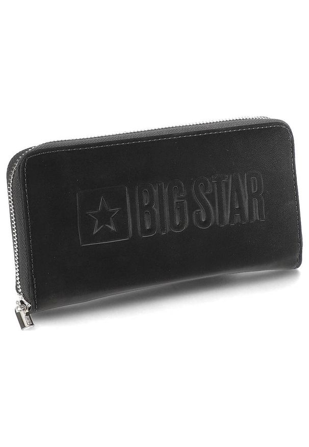 Big Star Accessories - Czarny Modny Portfel Damski Big Star. Kolor: czarny. Materiał: skóra ekologiczna