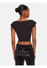 Juicy Couture Top Regal JCBCT224831 Czarny Slim Fit. Kolor: czarny. Materiał: bawełna