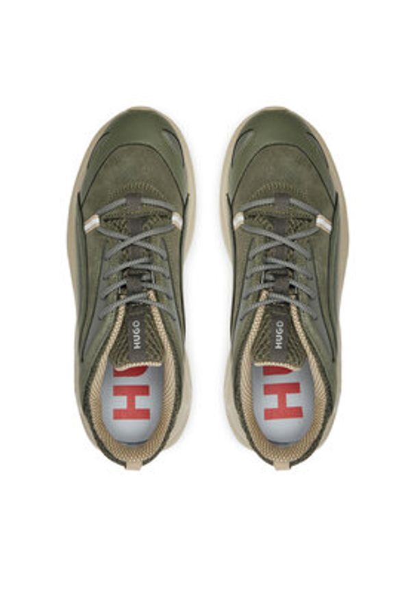 Hugo Sneakersy Leon Runn 50523838 Zielony. Kolor: zielony. Materiał: materiał