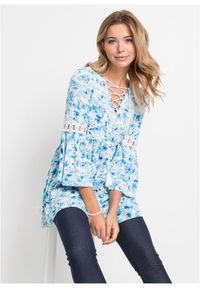 bonprix - Tunika z lejącej wiskozy. Kolor: biały. Materiał: wiskoza #1