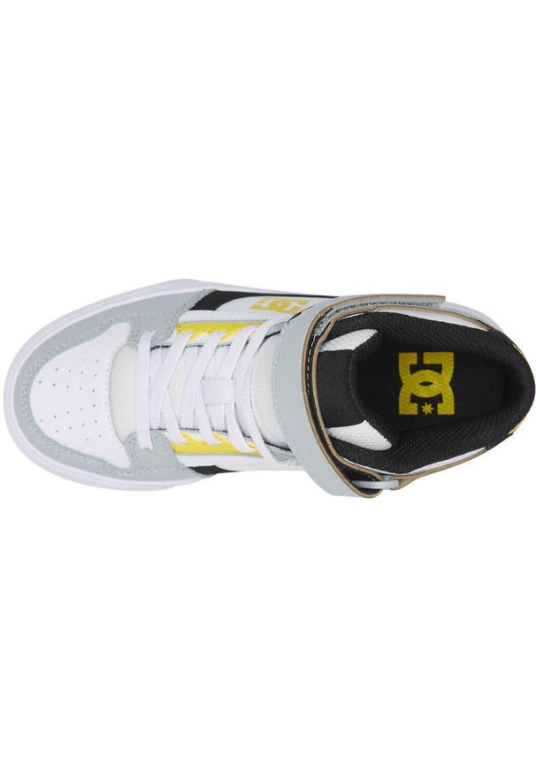 Buty DC Shoes Pure High-Top EV, Dzieci. Kolor: biały. Materiał: skóra, materiał. Sport: turystyka piesza