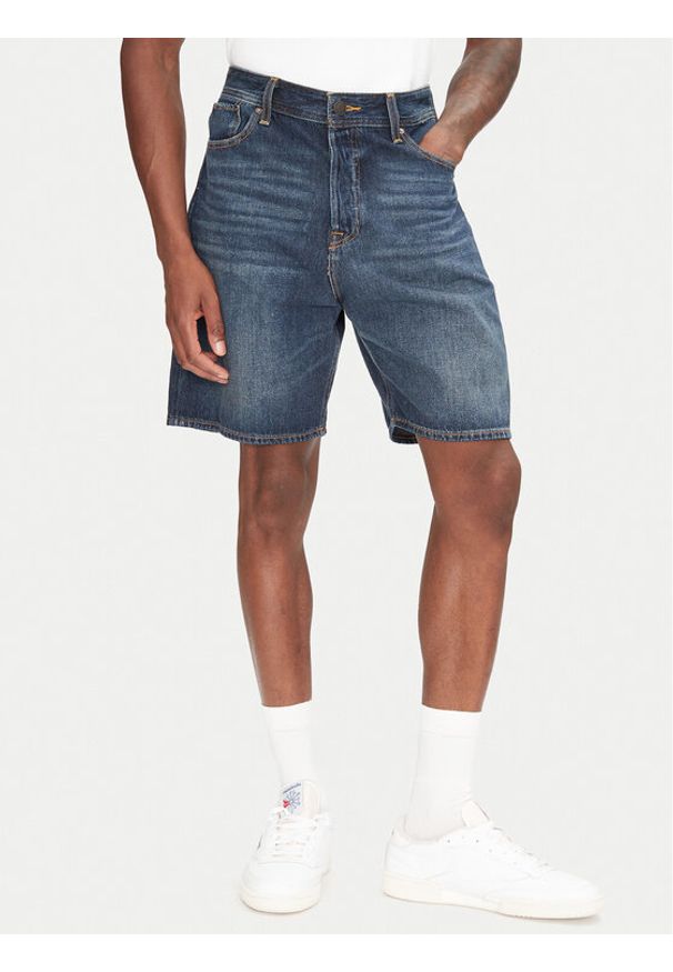 Jack & Jones Szorty jeansowe Tony 12269517 Granatowy Loose Fit. Kolor: niebieski. Materiał: bawełna