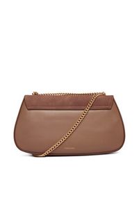 Calvin Klein Torebka Ck Conv Chain Brushed Medium Bag LV04F3407G Beżowy. Kolor: beżowy. Materiał: skórzane #5