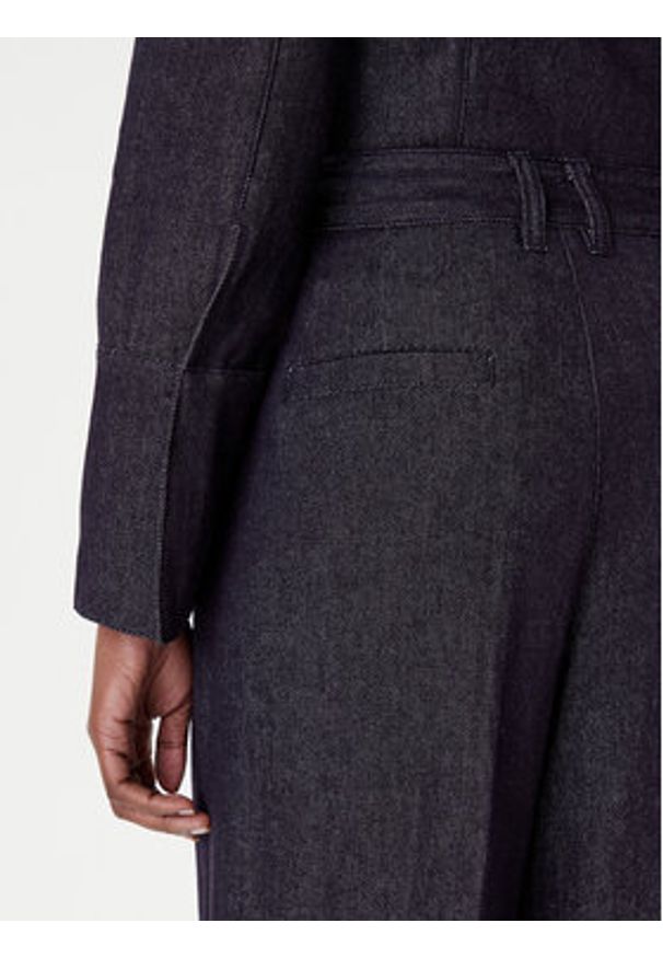 French Connection Jeansy 74ZAU Granatowy Wide Leg. Kolor: niebieski