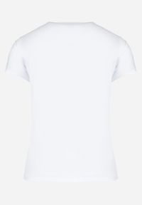 Born2be - Biały Bawełniany T-shirt z Krótkim Rękawem i Nadrukiem Naremena. Kolor: biały. Materiał: bawełna. Długość rękawa: krótki rękaw. Długość: krótkie. Wzór: nadruk. Sezon: wiosna, lato #7