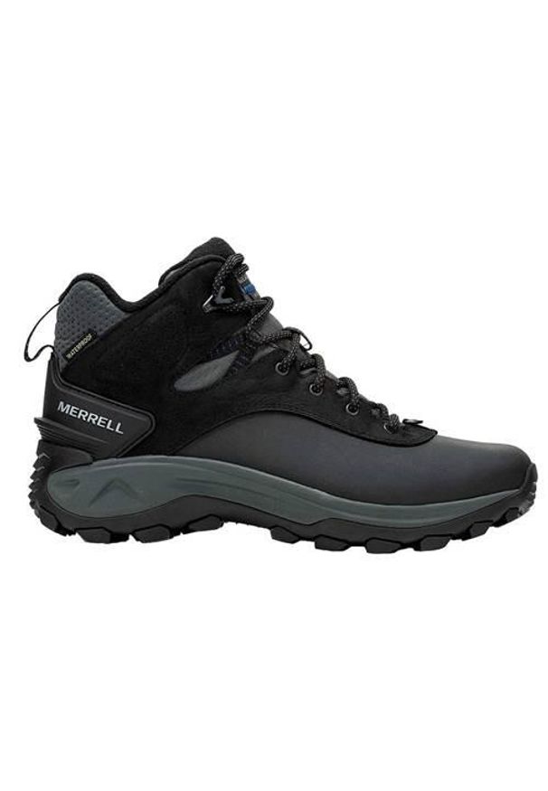 Buty trekkingowe męskie Merrell Thermo Kiruna 2 Mid Waterproof. Zapięcie: sznurówki. Kolor: wielokolorowy, czarny, szary. Materiał: materiał, skóra, syntetyk. Szerokość cholewki: normalna