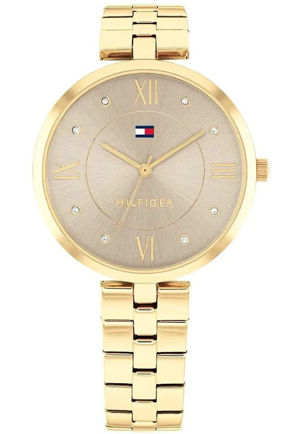TOMMY HILFIGER - Zegarek Tommy Hilfiger Złoty Zegarek Damski Ella 1782685 Luksusowy i Delikatny. Kolor: złoty