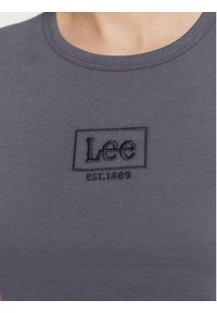 Lee T-Shirt L44WYGTX 112319042 Szary Slim Fit. Kolor: szary. Materiał: bawełna