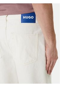 Hugo - HUGO Szorty jeansowe Skate 50555983 Écru Straight Fit. Materiał: bawełna #5