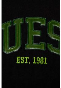 Guess t-shirt bawełniany dziecięcy kolor czarny wzorzysty. Okazja: na co dzień. Kolor: czarny. Materiał: bawełna. Wzór: haft. Styl: casual #2