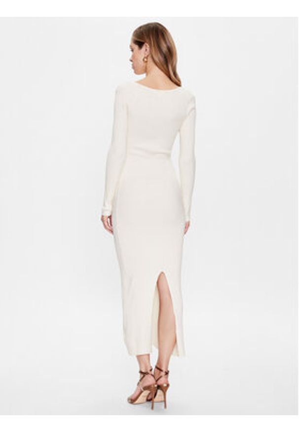 Edited Sukienka dzianinowa Sunna EDT6713001000002 Écru Slim Fit. Materiał: wiskoza