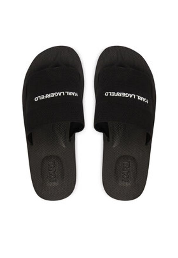 Karl Lagerfeld - KARL LAGERFELD Klapki Atlantik KL70506A Czarny. Kolor: czarny. Materiał: materiał