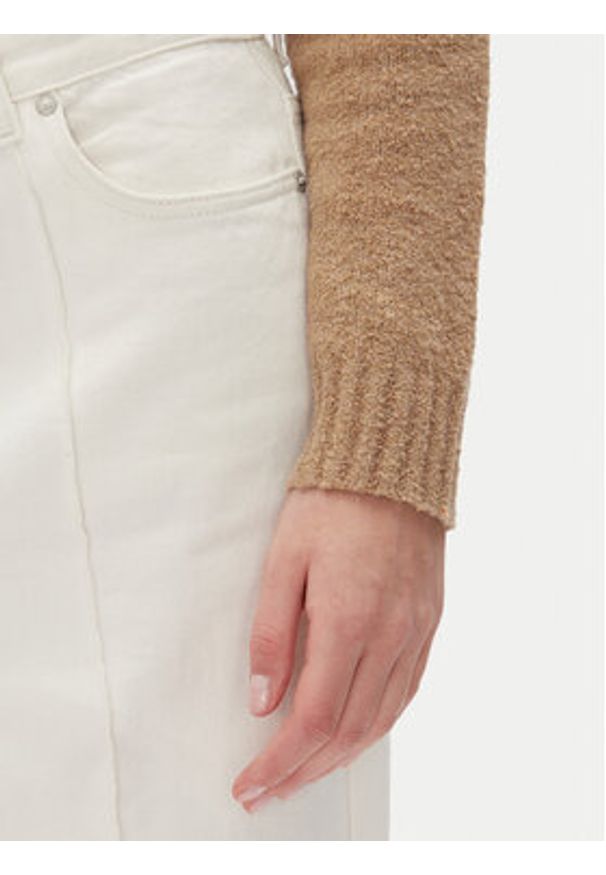 DKNY Sweter DJ4R0424 Beżowy Regular Fit. Kolor: beżowy. Materiał: bawełna