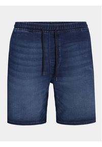 Jack & Jones - Jack&Jones Szorty jeansowe Chris 12249170 Niebieski Relaxed Fit. Kolor: niebieski. Materiał: bawełna #9
