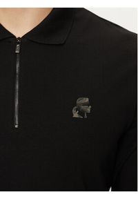 Karl Lagerfeld - KARL LAGERFELD Polo 745015 544221 Czarny Regular Fit. Typ kołnierza: polo. Kolor: czarny. Materiał: bawełna #5