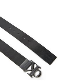 Calvin Klein Jeans Pasek Męski Monogram Plaque Buckle 35Mm Adj/Rev LV04G7033G Czarny. Kolor: czarny. Materiał: skóra