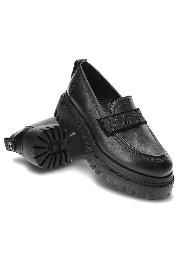 Czarne Półbuty Karino Eleganckie Skórzane Buty. Okazja: do pracy, na spacer, na co dzień. Kolor: czarny. Materiał: skóra. Szerokość cholewki: normalna. Styl: elegancki