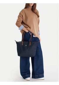 TOMMY HILFIGER - Tommy Hilfiger Torebka Popette Tote AW0AW17711 Granatowy. Kolor: niebieski #5