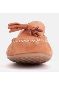 Marco Shoes Elastyczne mokasyny z gumką pomarańczowe. Kolor: pomarańczowy