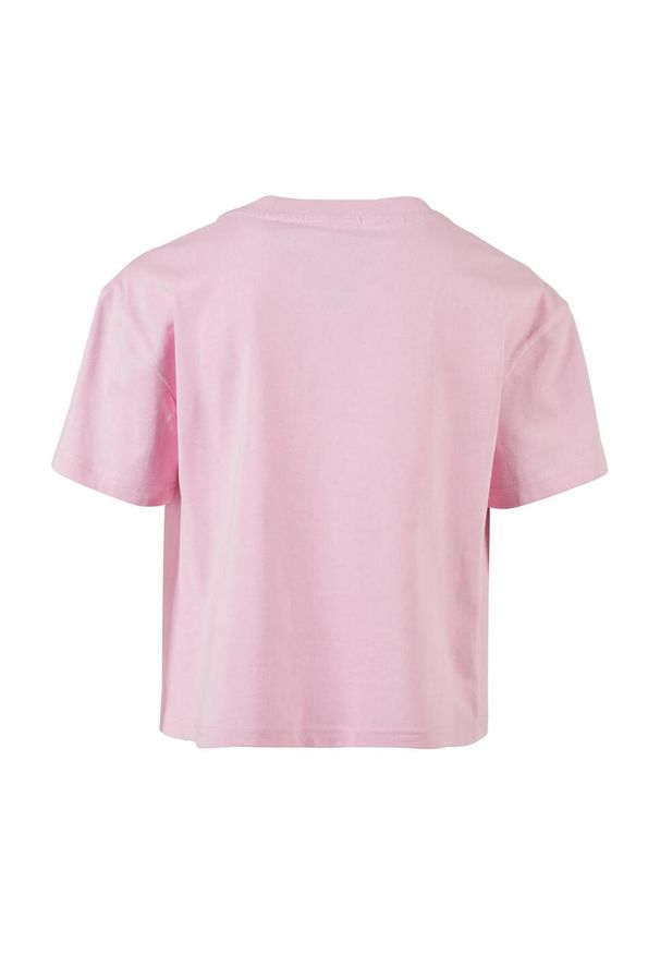 Urban Classics - Dziewczęca Plisowana Organiczna Koszulka Oversize. Kolor: różowy