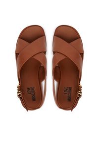 Love Moschino - LOVE MOSCHINO Sandały JA16137I0OIA0200 Brązowy. Kolor: brązowy. Materiał: skóra #2